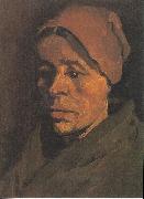 Vincent Van Gogh, Head of a Peasant Woman with a brownish hood